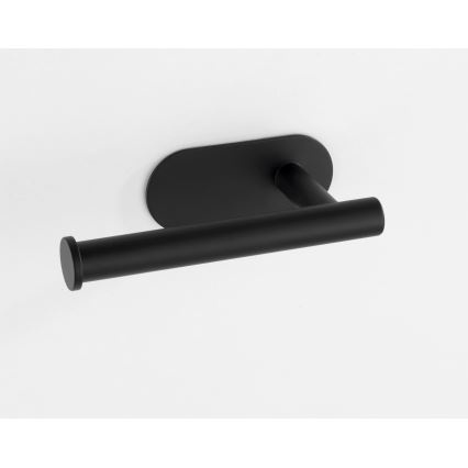 WENKO 24287100-Toalettpappershållare TURBO-LOC OREA BLACK 16x7 cm rostfritt stål/svart
