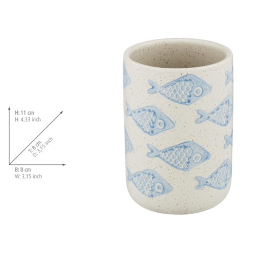 WENKO 24310100 - Glas AQUAMARIN 8x11 cm beige