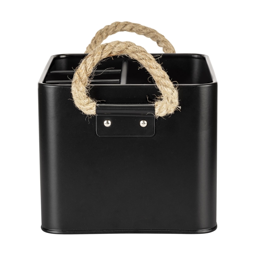 WENKO 24328100 - Förvaringsbox GARA 19x13 cm svart