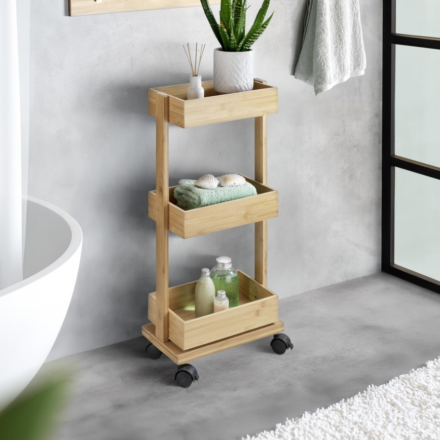 WENKO 24390100 - Hylla TORTONA 18 x 71,5 cm brun/svart