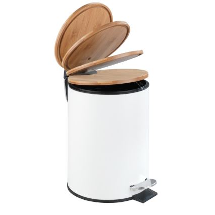 WENKO 24392100 - Förvaringskorg TORTONA 17x23,5 cm vit/brun/svart