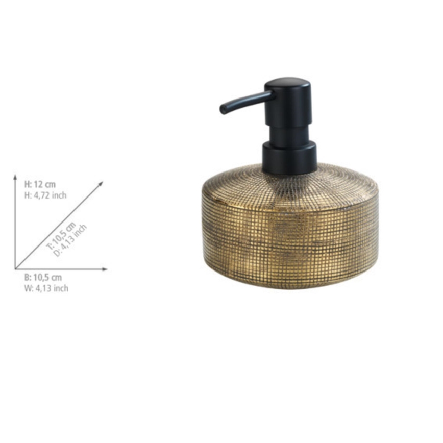 WENKO 24401100 - Tvåldispenser RIVARA 400 ml, guldig