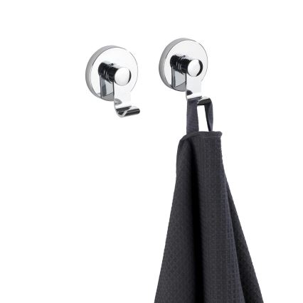 WENKO 24466100-Krok VACUUM-LOC 6x7 cm blank krom