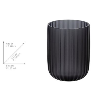 WENKO 24489100 - AGROPOLI tandborstmugg 7,5 x 10 cm, grå