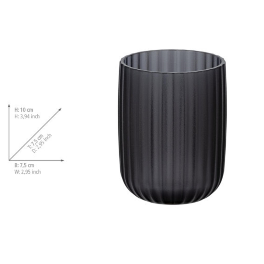 WENKO 24489100 - AGROPOLI tandborstmugg 7,5 x 10 cm, grå