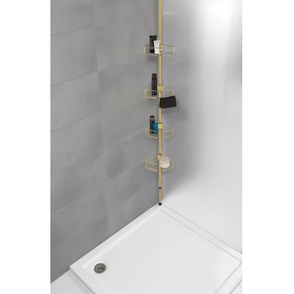 WENKO 24569100 - Hörnhylla DOLCEDO 31 x 275 cm, guldig