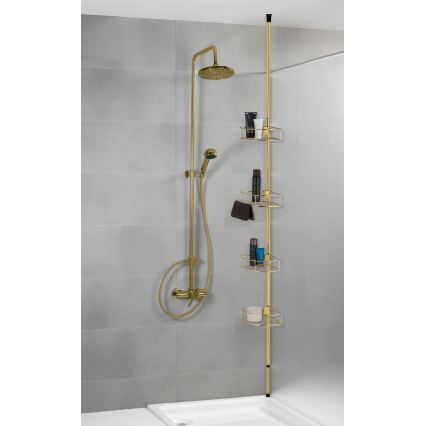 WENKO 24569100 - Hörnhylla DOLCEDO 31 x 275 cm, guldig