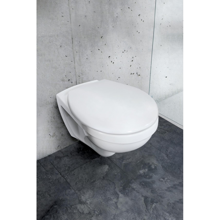 WENKO 24571100-WC toalettsits VORNO NEO 46x37 cm vit/silver
