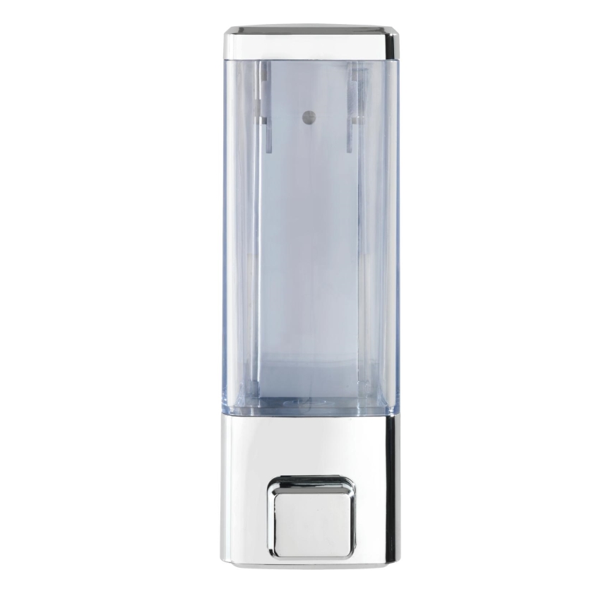 WENKO 24593100 - Tvåldispenser ISTRES 320 ml, blank krom med genomskinlig behållare