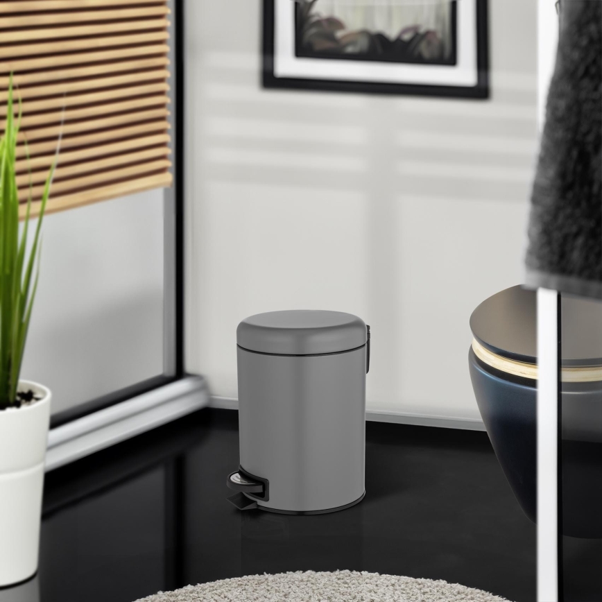 WENKO 24682100 - Korg LEMAN 21x24 cm grå/svart