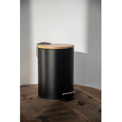 WENKO 24696100 - Förvaringskorg TORTONA 17x21 cm svart/brun