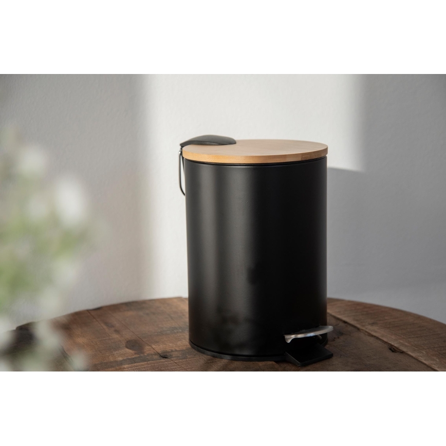 WENKO 24696100 - Förvaringskorg TORTONA 17x21 cm svart/brun