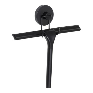 WENKO 24731100-Duschskrapa VACUUM-LOC RUND SCHW 24,5x25 cm svart