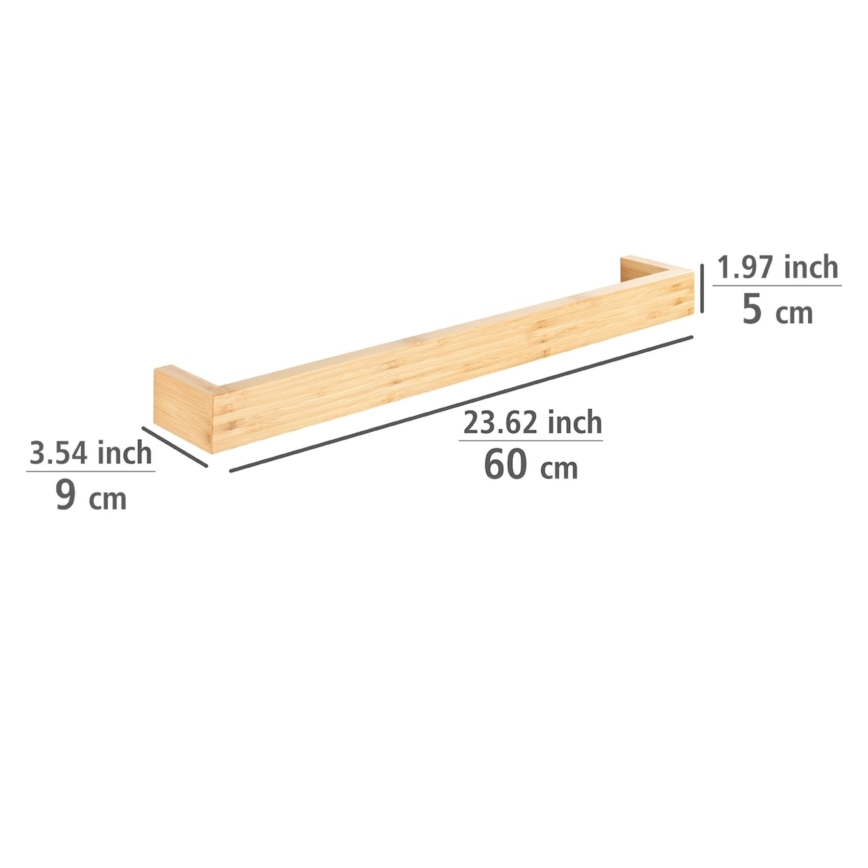 WENKO 24742100 - Handdukshållare BAMBUSA 60x9 cm brun