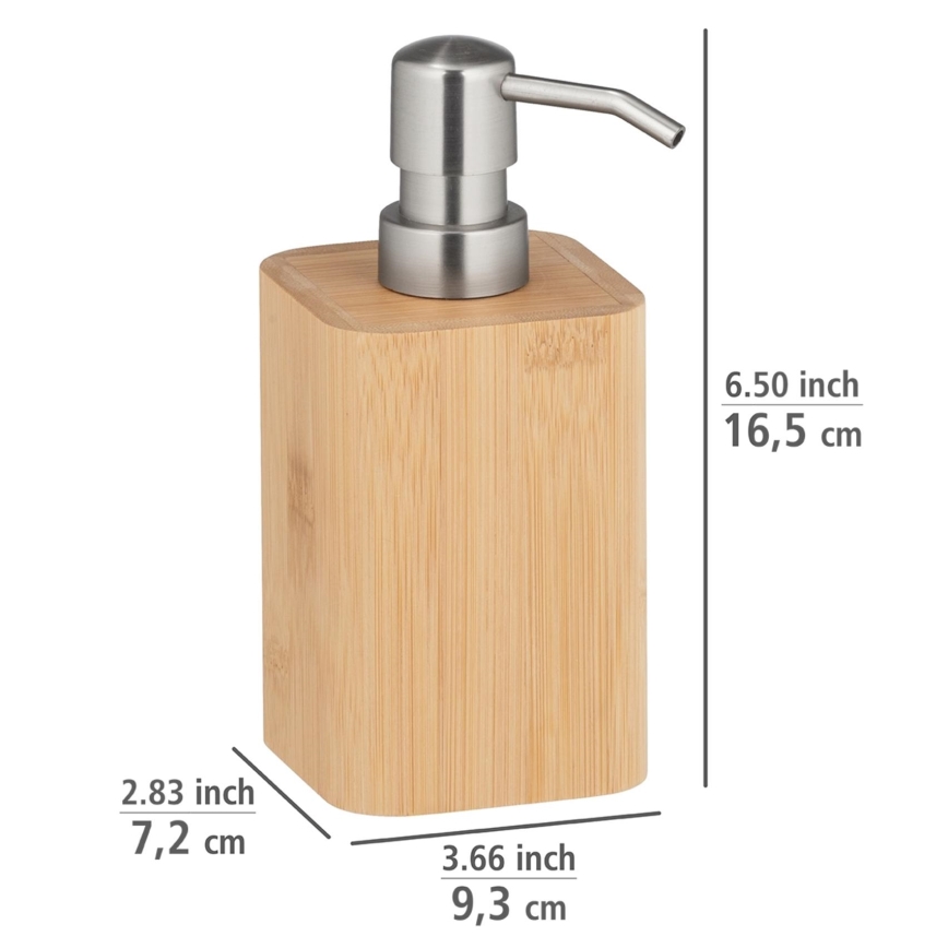 WENKO 24747100 - Tvålpump BAMBUSA 9,3x16,5 cm brun