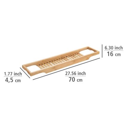 WENKO 24750100 - Badkarsbricka BAMBUSA 70x16 cm brun