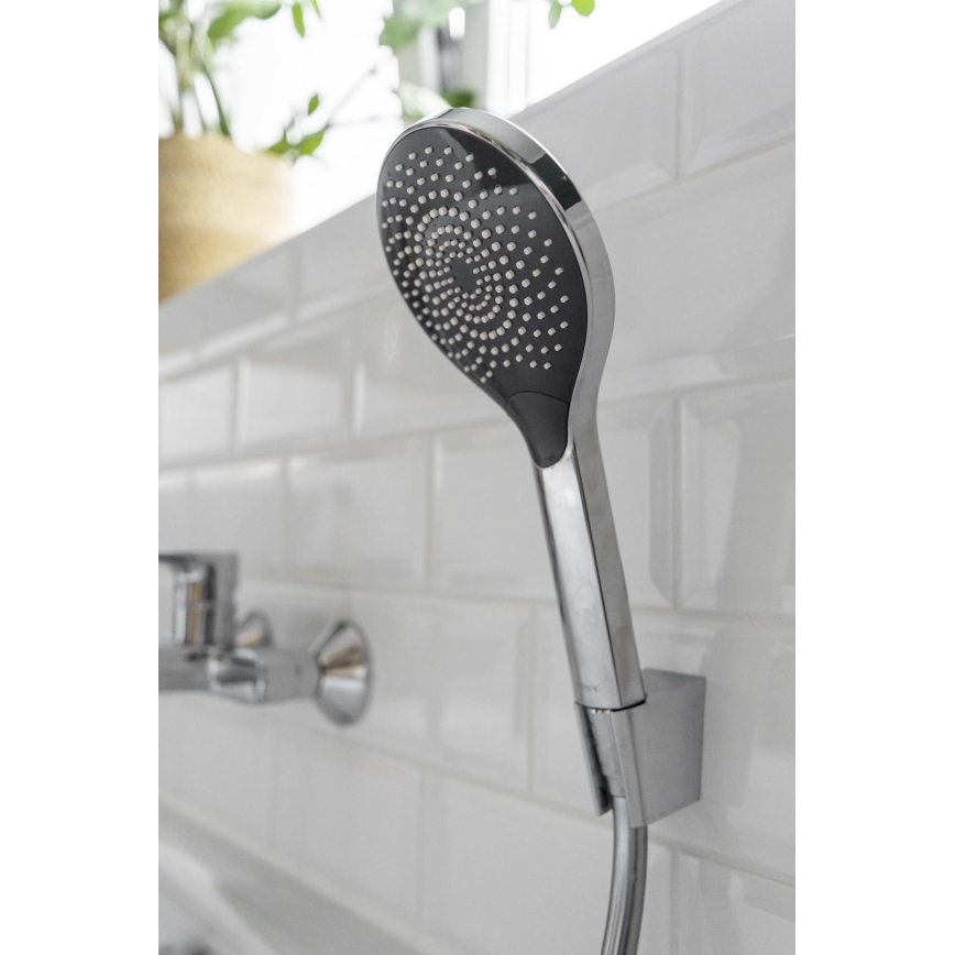 WENKO 24921100 - Duschhuvud Vattensparsystem 12x12 cm blank krom/grå