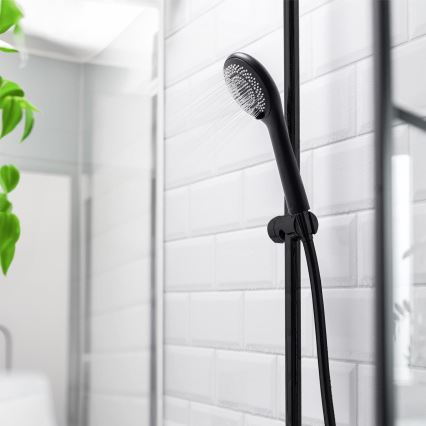 WENKO 24924100 - Duschhuvud Vattenbesparande system 11x11 cm svart