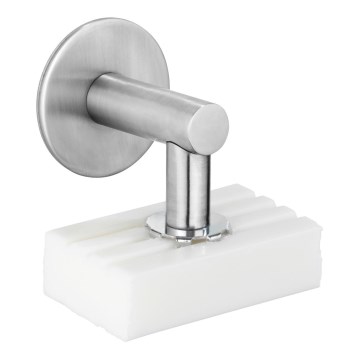 WENKO 24971100-Tvålhållare TURBO-LOC 4,5x7 cm silverfärgad