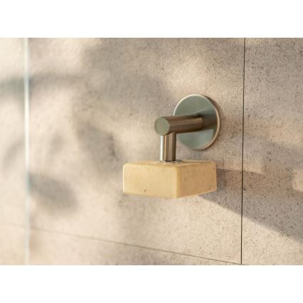 WENKO 24971100-Tvålhållare TURBO-LOC 4,5x7 cm silverfärgad