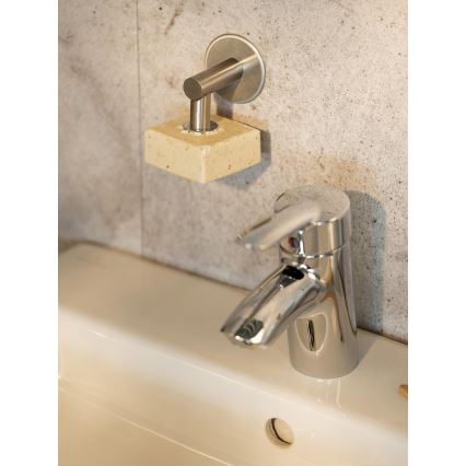 WENKO 24971100-Tvålhållare TURBO-LOC 4,5x7 cm silverfärgad