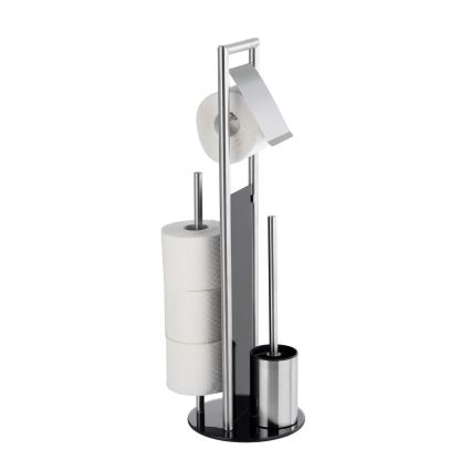 WENKO 24981800 - WC-set RAVINA 20x70 cm rostfritt stål/silverfärgad