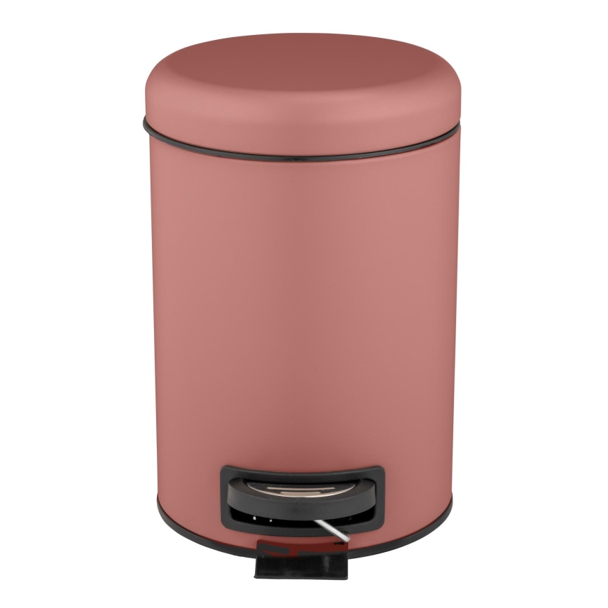 WENKO 25155100 - Papperskorg LEMAN 17x25 cm rosa/svart