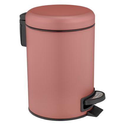 WENKO 25155100 - Papperskorg LEMAN 17x25 cm rosa/svart