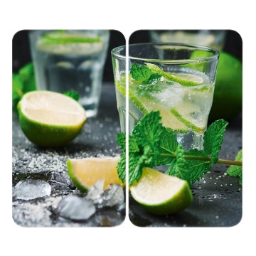 WENKO 2521482100 - Hällskydd till spis 52 x 30 cm flerfärgad/grå/genomskinlig