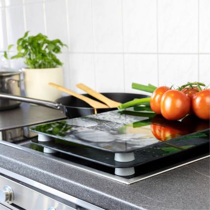 WENKO 2521482100 - Hällskydd till spis 52 x 30 cm flerfärgad/grå/genomskinlig