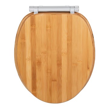 WENKO 25224100 - Toalettsits BAMBOUSA 34,5x40,5 cm brun/silver