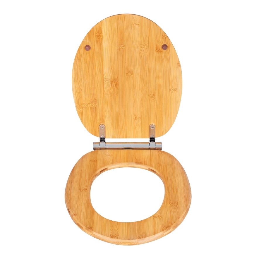 WENKO 25224100 - Toalettsits BAMBOUSA 34,5x40,5 cm brun/silver