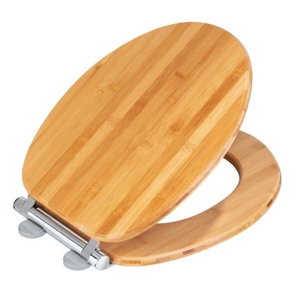 WENKO 25224100 - Toalettsits BAMBOUSA 34,5x40,5 cm brun/silver