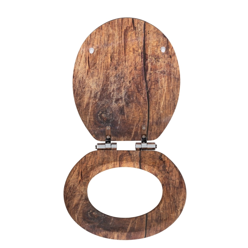 WENKO 25226100-WC-sits RUSTIC 35,5x42,5 cm brun/silver