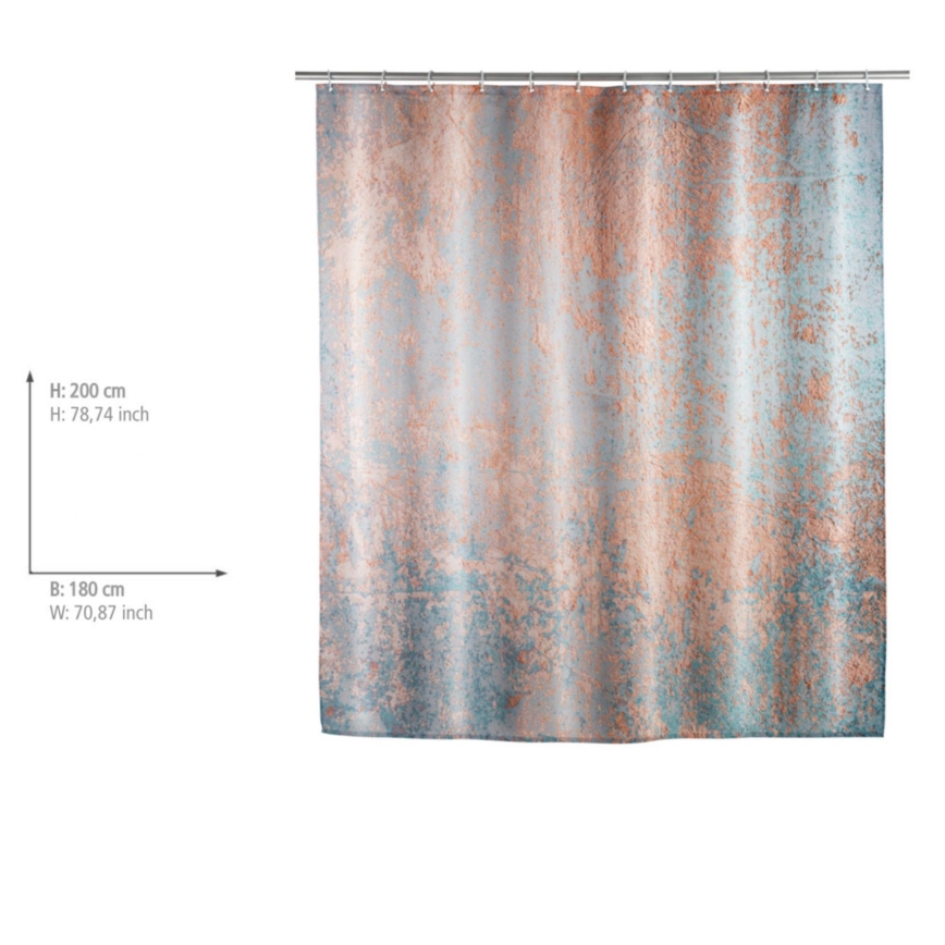 WENKO 25239100 - Duschdraperi AGATE 180x200 cm flerfärgat