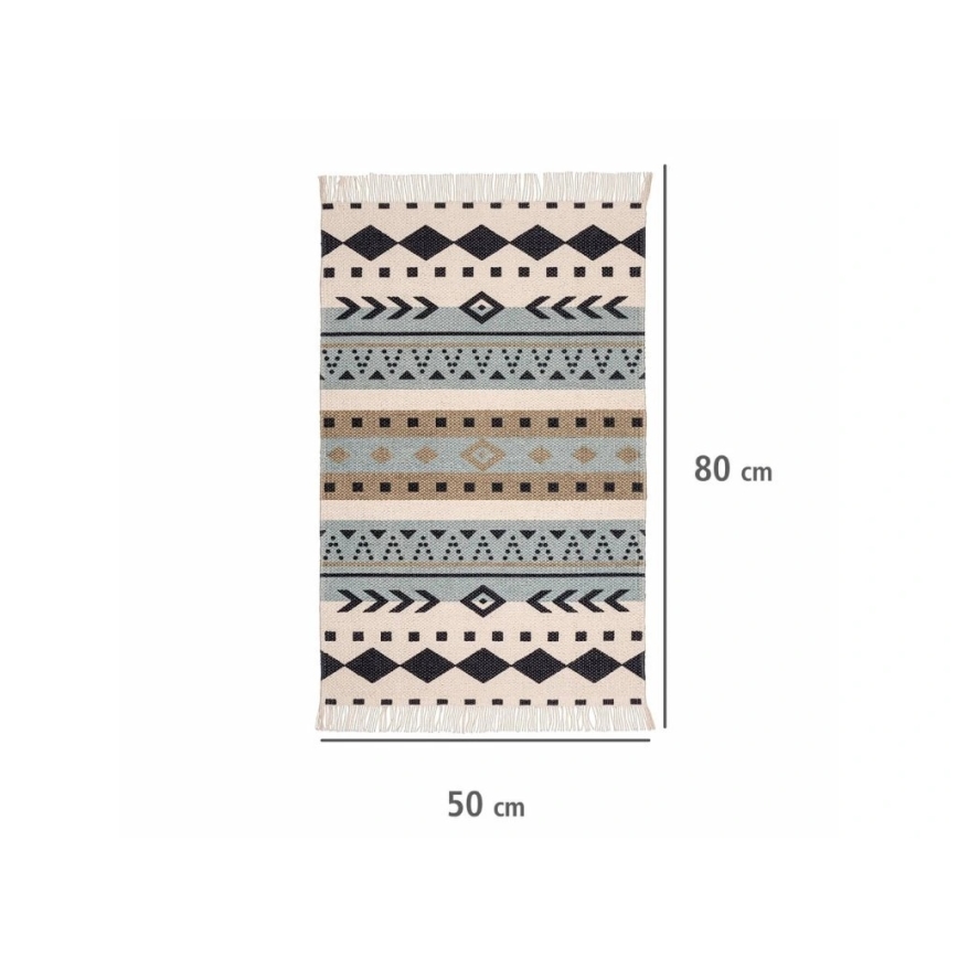 WENKO 25277100-Badrumsmatta Återvunnen bomull 80x50 cm flerfärgad