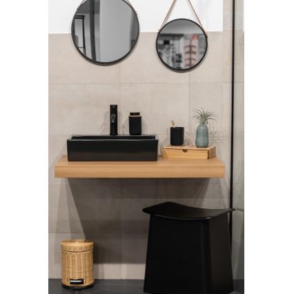 WENKO 25297100 - Tandborstmugg ROTELLO 8,5x11 cm svart/brun