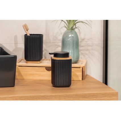 WENKO 25297100 - Tandborstmugg ROTELLO 8,5x11 cm svart/brun