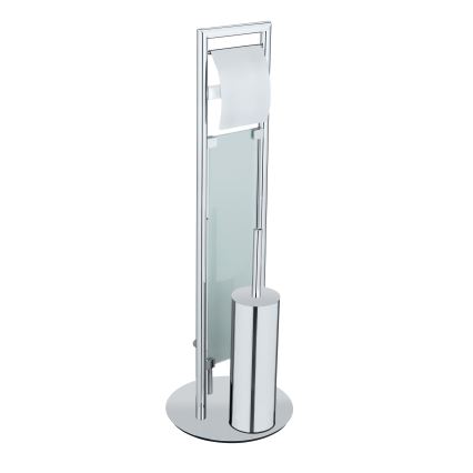 WENKO 25384100 - WC-set SULMONA 25x76 cm silver/svart