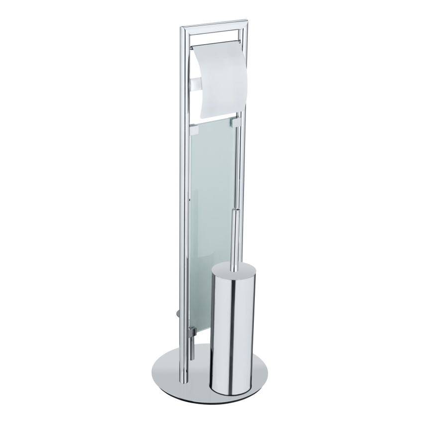 WENKO 25384100 - WC-set SULMONA 25x76 cm silver/svart