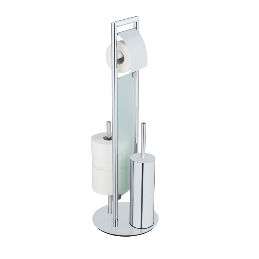 WENKO 25384100 - WC-set SULMONA 25x76 cm silver/svart
