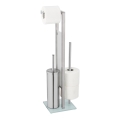 WENKO 25399100 - WC-borste RIVALTA 18x70 cm silver/vit/svart