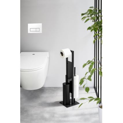 WENKO 25400100 - WC-borste RIVALTA 18x70 cm svart