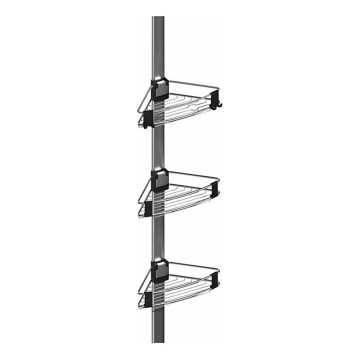 WENKO 25556100-Hörnhylla PURIO 35,5x280 cm silver/grå