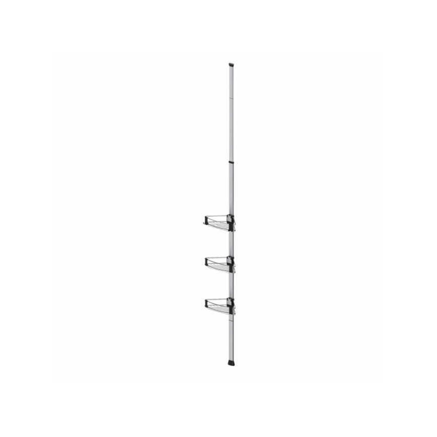 WENKO 25556100-Hörnhylla PURIO 35,5x280 cm silver/grå