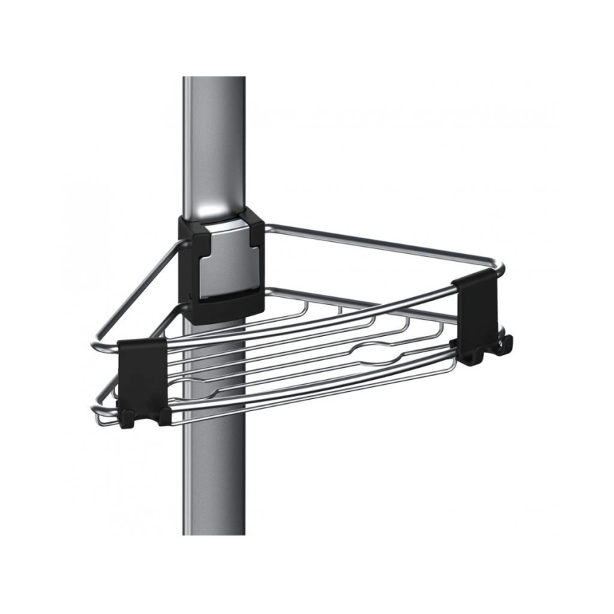 WENKO 25556100-Hörnhylla PURIO 35,5x280 cm silver/grå