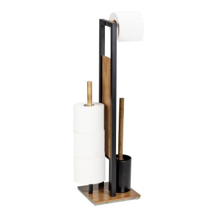 WENKO 25784100 - WC-set RIVALTA 18x70 cm brun/svart