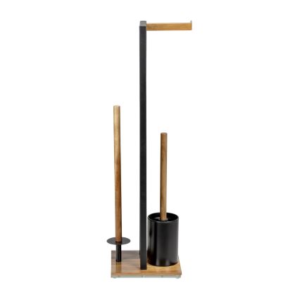 WENKO 25784100 - WC-set RIVALTA 18x70 cm brun/svart