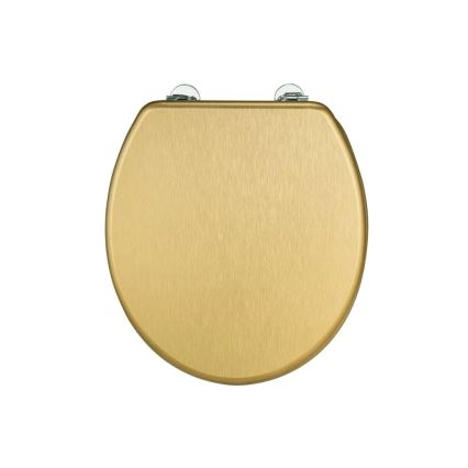 WENKO 26010100 - WC-sits ALDENO 37x41 cm guld/silver