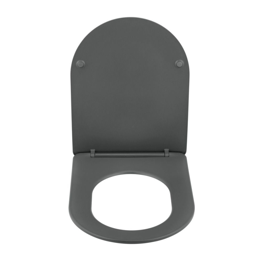WENKO 26030100 - WC-sits GALATI 46x36 cm antracitgrå
